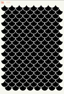 Stencil Double Barrel Fish Scale; 33*22 cm - 1