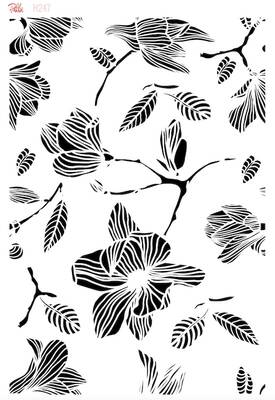 Stencil Double Barrel Magbolia Branch; 33*23 cm - 1