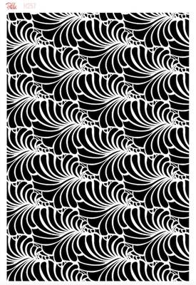 Stencil Double Barrel Waves; 33*23 cm