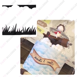 Stencil duo-Çim/Bulut - Thumbnail