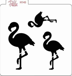 Paku Malzeme - Stencil Flamingos