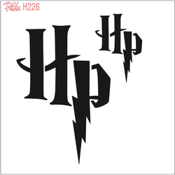 Paku Malzeme - Stencil Harry Potter logo; 15*15 cm