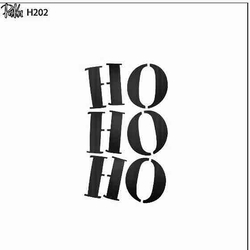 Paku Malzeme - Stencil Ho Ho Ho-2