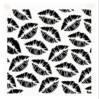 Paku Malzeme - Stencil Kisses; 15x15 cm