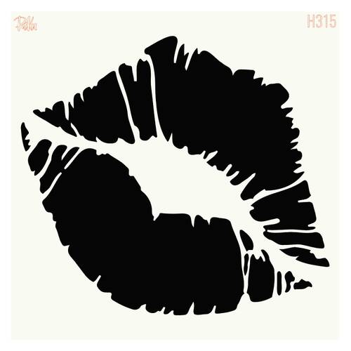 Stencil Lip; 15x15 cm