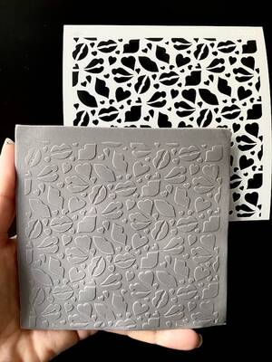 Stencil Lips & Hearts; 11*11 cm