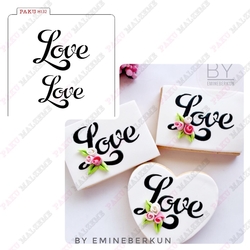 Stencil Love-4; 15*15 cm - Thumbnail