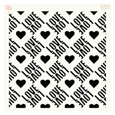 Paku Malzeme - Stencil Love at First Sight; 15x15 cm