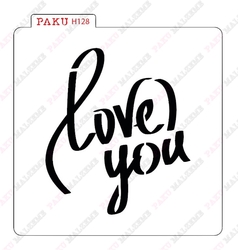 Paku Malzeme - Stencil Love You-2