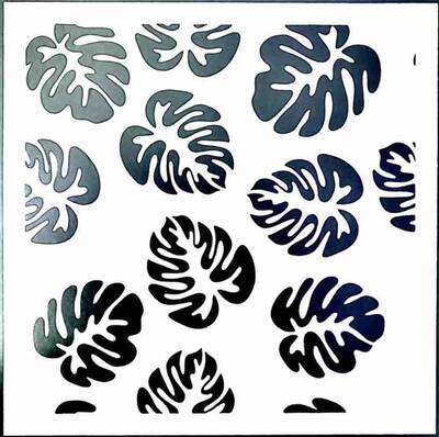 Stencil Monstera-2; 20*20 cm