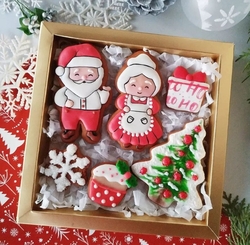 Paku Malzeme - Stencil Mrs.CLaus Noelanne; 15*15 cm (1)