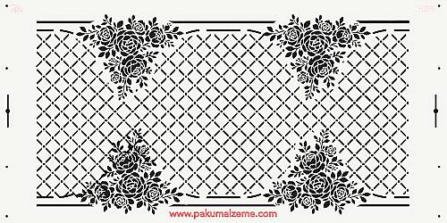 Stencil Couture Coll. Setare-1; 40x20 cm - 1