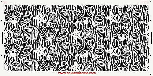 Stencil Sea Shells; 40*20 cm - 1