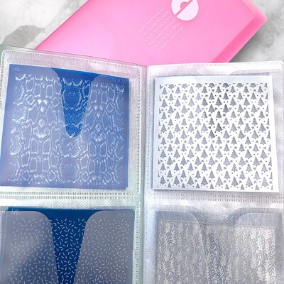 Diğer - Stencil-Stamp saklama albümü; 48 gözlü