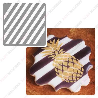 Stencil Wide Diagonel Stripe; 15*15 cm