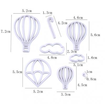 Plastic Patchwork set Hotair Balloon