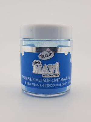 Yenilebilir Metalik toz ÇİVİT MAVİ; 10 gr